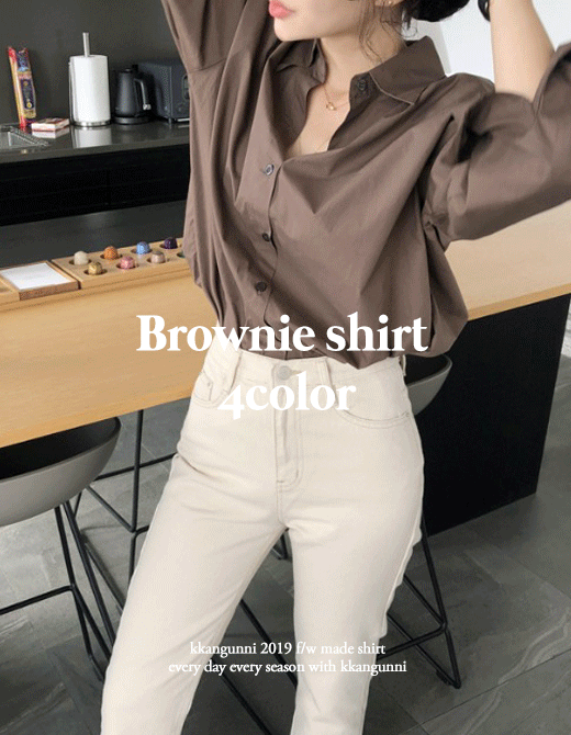[K MADE] 브라우니셔츠 - choco brown